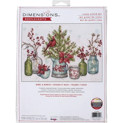 Dimensions® Birds & Berries Counted Cross Stitch Kit