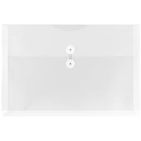 JAM Paper 9.75" x 14.5" Button & String Tie Closure Plastic Envelopes