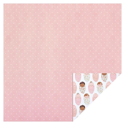 48 Pack: Baby Girl Double-Sided Cardstock Paper by Recollections™, 12" x 12"