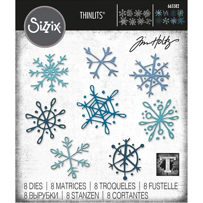 Sizzix® Thinlits® Scribbly Snowflakes by Tim Holtz Die Set