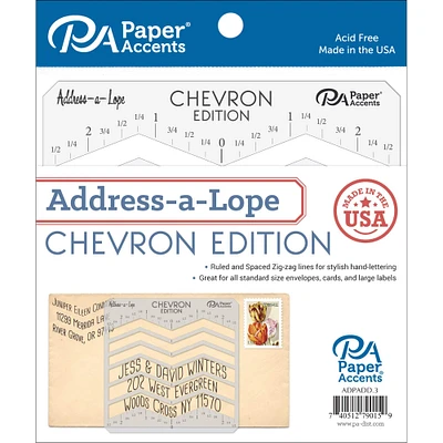 PA Paper™ Accents Address-a-Lope Plastic Addressing Chevron Template
