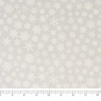 SINGER Christmas Snowflakes on Grey Cotton Fabric