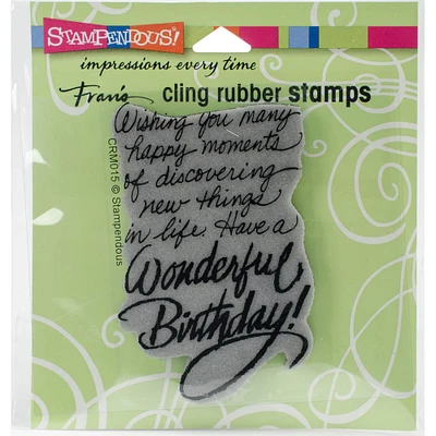 Stampendous® Birthday Wish Cling Stamp