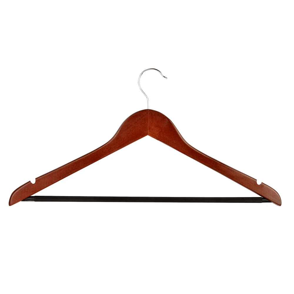 Honey Can Do Cherry Wood Suit Hangers, 8ct.