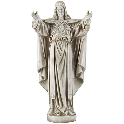 Design Toscano 22" The Sacred Heart of Jesus Spiritual Garden Statue