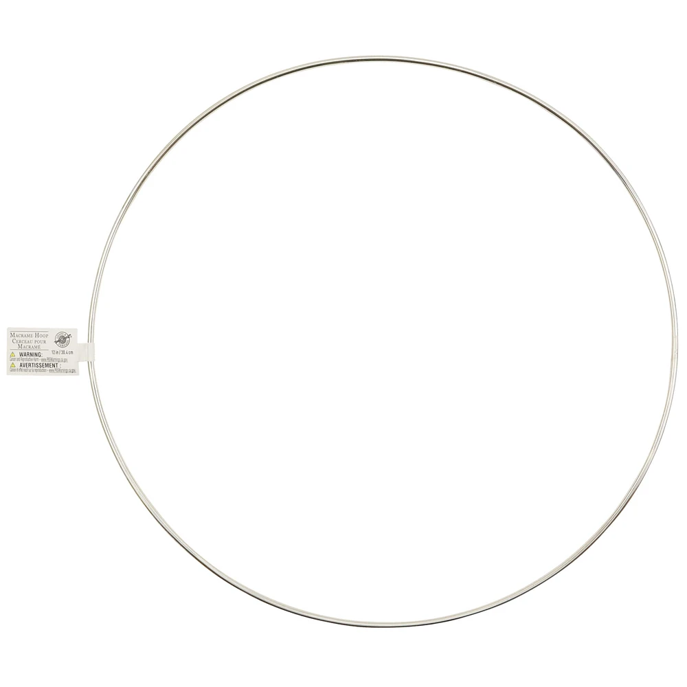 36 Pack: Nickel-Plated Macramé Hoop by Loops & Threads