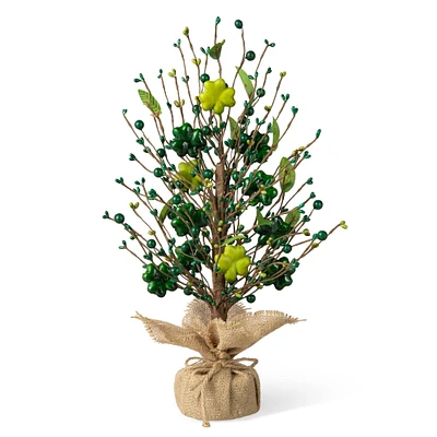 Glitzhome® 18" St Patrick's Shamrock and Berry Table Tree