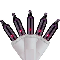 Brite Star 100ct. Purple Mini Icicle Christmas String Lights with White Wire