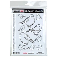 Darkroom Door Garden Birds Rubber Cling Stamp