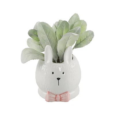 Flora Bunda® 6.5" Lamb's Ear in Ceramic Bunny