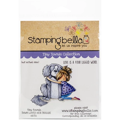 Stamping Bella Tiny Townie Dawn Loves Her Doggie Cling Stamps