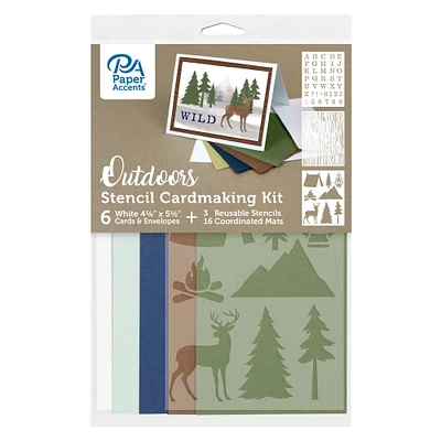 PA Paper™ Accents Outdoors Cardmaking Kit with Stencils
