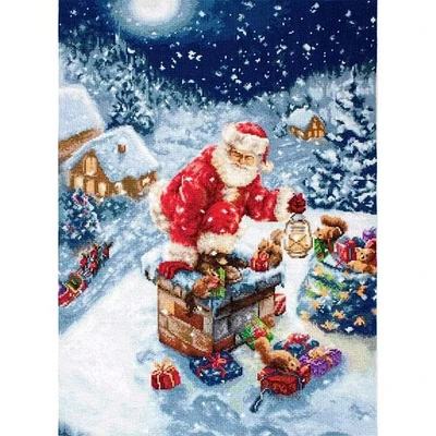 Luca-S Santa Claus Counted Cross Stitch Kit