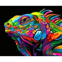 Sparkly Selections Rainbow Iguana Diamond Painting Kit, Square Diamonds