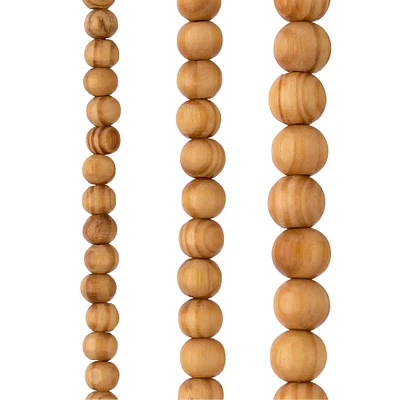 Natural Wooden Round Beads by Bead Landing™