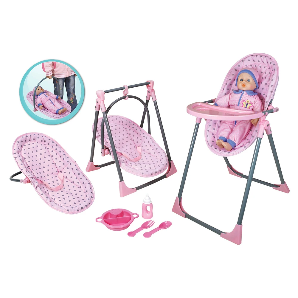 Lissi Dolls 4-in-1 Highchair Set