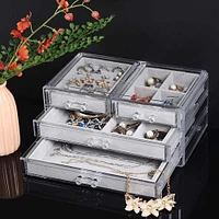 Iron Gray Triple Acrylic Jewelry Box