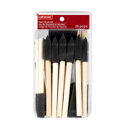 12 Packs: 25 ct. (300 total) Foam Brush Variety Set by Craft Smart®