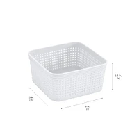 Simplify 6-Piece White Organizing Basket Set