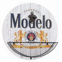 14" Modelo Beer Bottle Opener & Cap Catcher Wall Décor