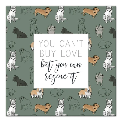 Rescue Cat Canvas Wall Art