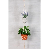 Solid Oak Make-ramé™ Double Plant Macramé Decorative Hanging Kit