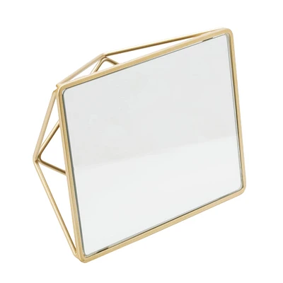 Home Details Gold Geometric Design Vanity Mirror