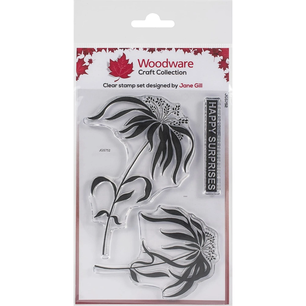 Woodware Umbrella Grass Clear Stamp Set