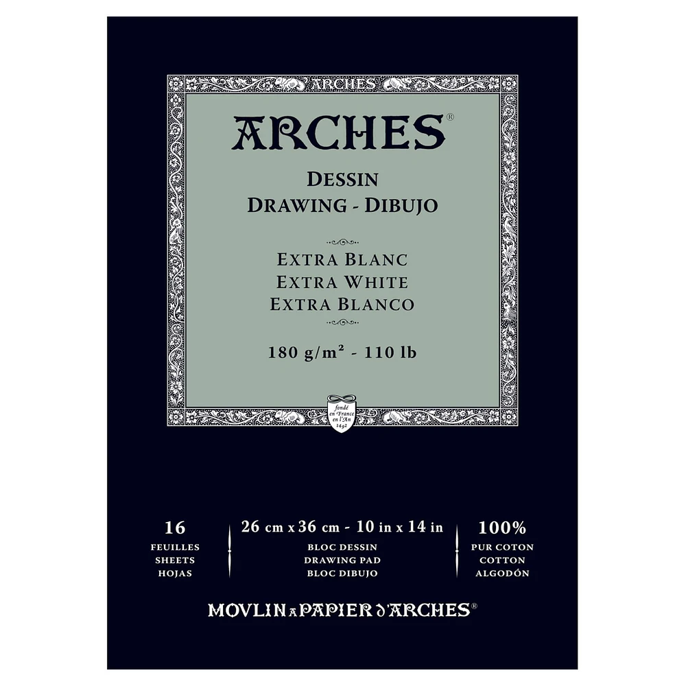 Arches® 110lb. White Drawing Pad