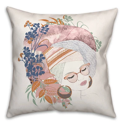 Summer Chic Sketch 18" x 18" Throw Pillow