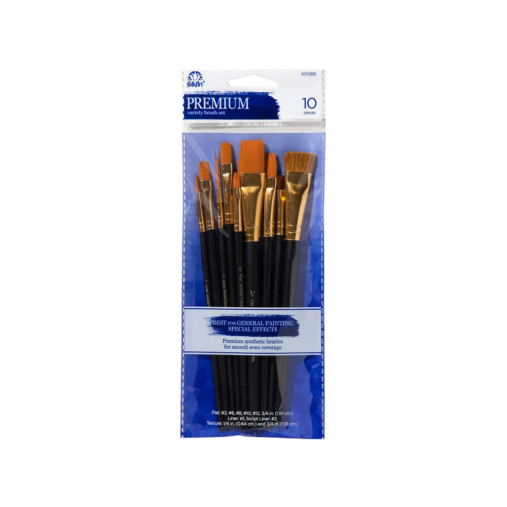 FolkArt® 10 Piece Artist Variety Brush Set