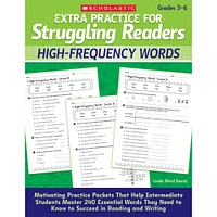 Scholastic Teaching Resources Extra Practice for Struggling Readers: High-Frequency Words, Grades 3-6