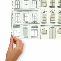 RoomMates Illustrated Townhouses Peel & Stick Giant Decals