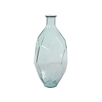 23" Clear Glass Contemporary Vase