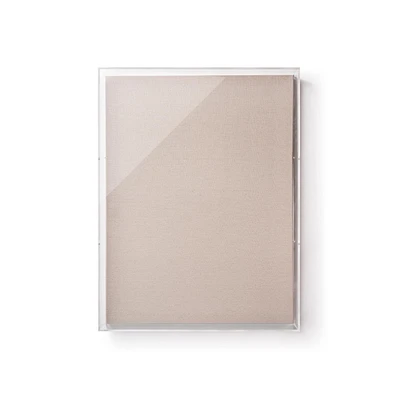 Wexel Art Clear Acrylic Shadowbox with Beige Linen Canvas