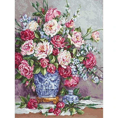 Luca-s Her Majesty's Roses Counted Cross Stitch Kit