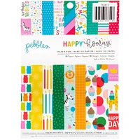 Pebbles Happy Hooray Single-Sided Paper Pad, 6" x 8"