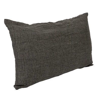 Stonewashed Linen Lumbar Pillow