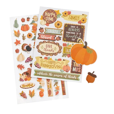 12 Pack: Thanksgiving Stickers by Recollections™