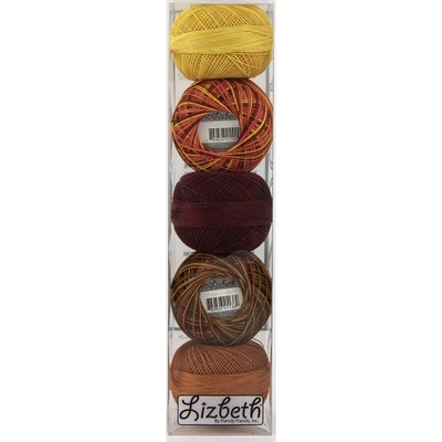 Handy Hands Lizbeth Fall Cordonnet Cotton Thread Pack, Size 20