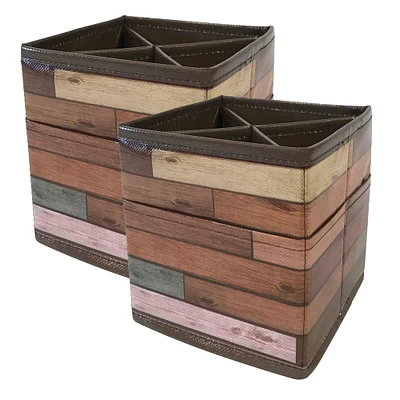 Teacher Created Resources Reclaimed Wood Design Desktop Organizers, 2ct.