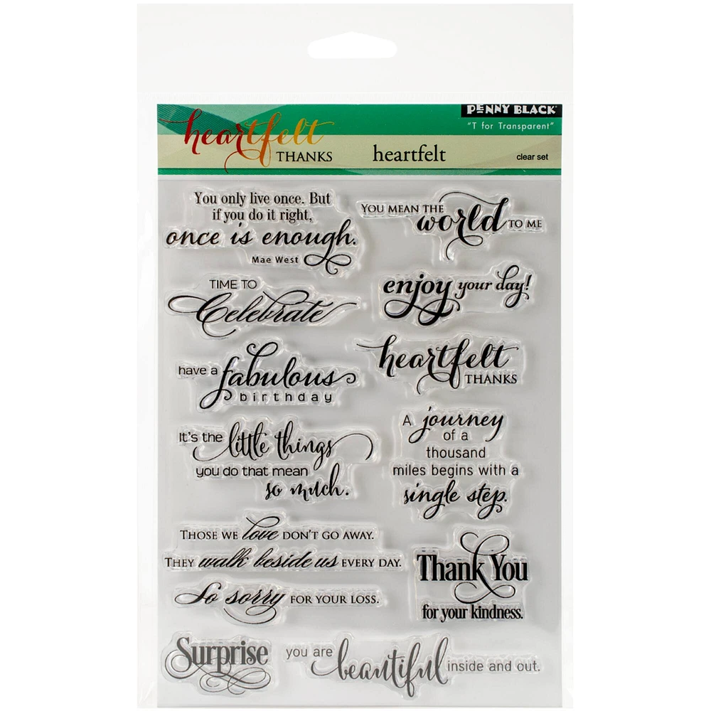 Penny Black Heartfelt Clear Stamps