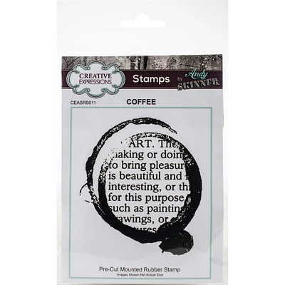 Creative Expressions By Andy Skinner Coffee Art Rubber Stamp