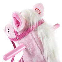 Toy Time Pink Plush Rocking Horse