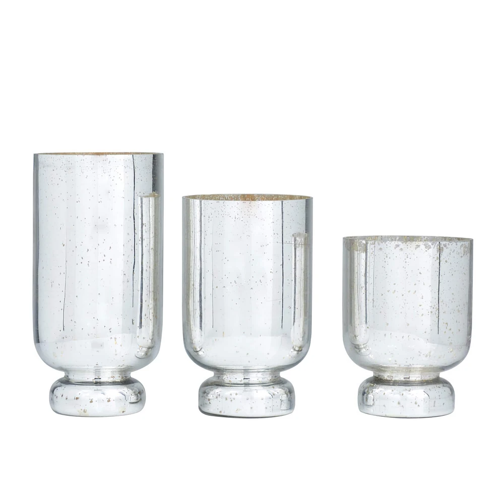 Silver Glam Candle Holder Set