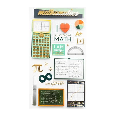 12 Pack: Math Dimensional Stickers by Recollections™