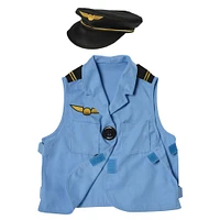 Cre8tive Minds® Pilot Toddler Vest & Hat Dress-Up Set