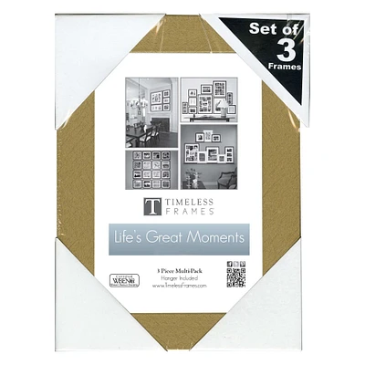 Timeless Frames® 3 Pack Life's Great Moments Gold Frame