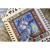 MP Studia Winter Evening Cross Stitch On Wood Kit