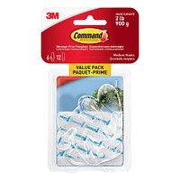 3M Command™ Medium Hooks Value Pack, Clear